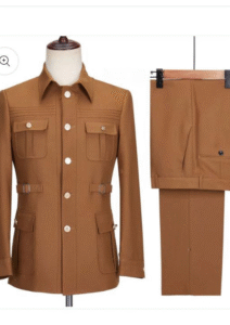 Men’s Safari-Inspired Utility Suit Set