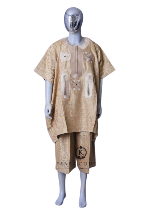 Classic Beige Agbada Set