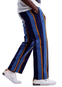 Striped Aso oke-Inspired Trousers