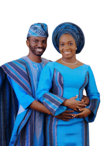 Elegant Matching Aso-Oke Couple’s Attire