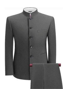 Men’s Mandarin Collar Formal Suit Set