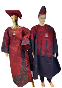 Elegant Aso Oke Agbada & Iro Buba Couple Set