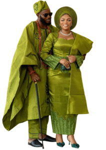 Royal Aso-Oke Agbada and Buba Set for Couples