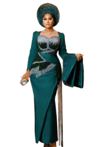 Elegant Aso Ebi Lace Dress