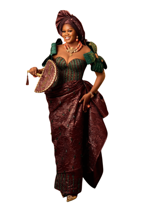 Luxurious Aso-Ebi Lace Wrapper Set