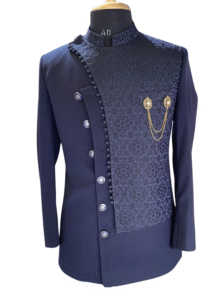 Designer Men’s Jacket with Brocade Detailing
