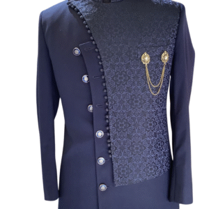 Designer Men’s Jacket with Brocade Detailing