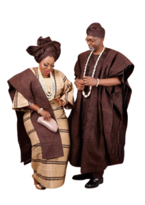 Luxury Yoruba Aso Oke Agbada & Iro Buba Set for Couples